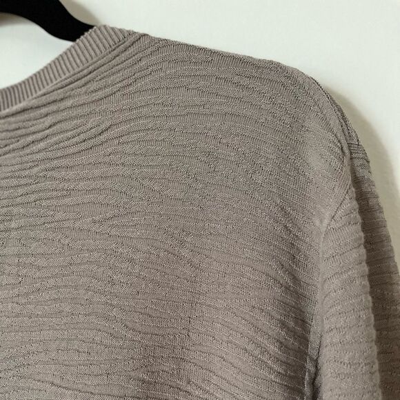 NWT Emporio Armani Men’s Sweater, Ribbed Texture, Light Chocolate Color, 3XL - Picture 9 of 12